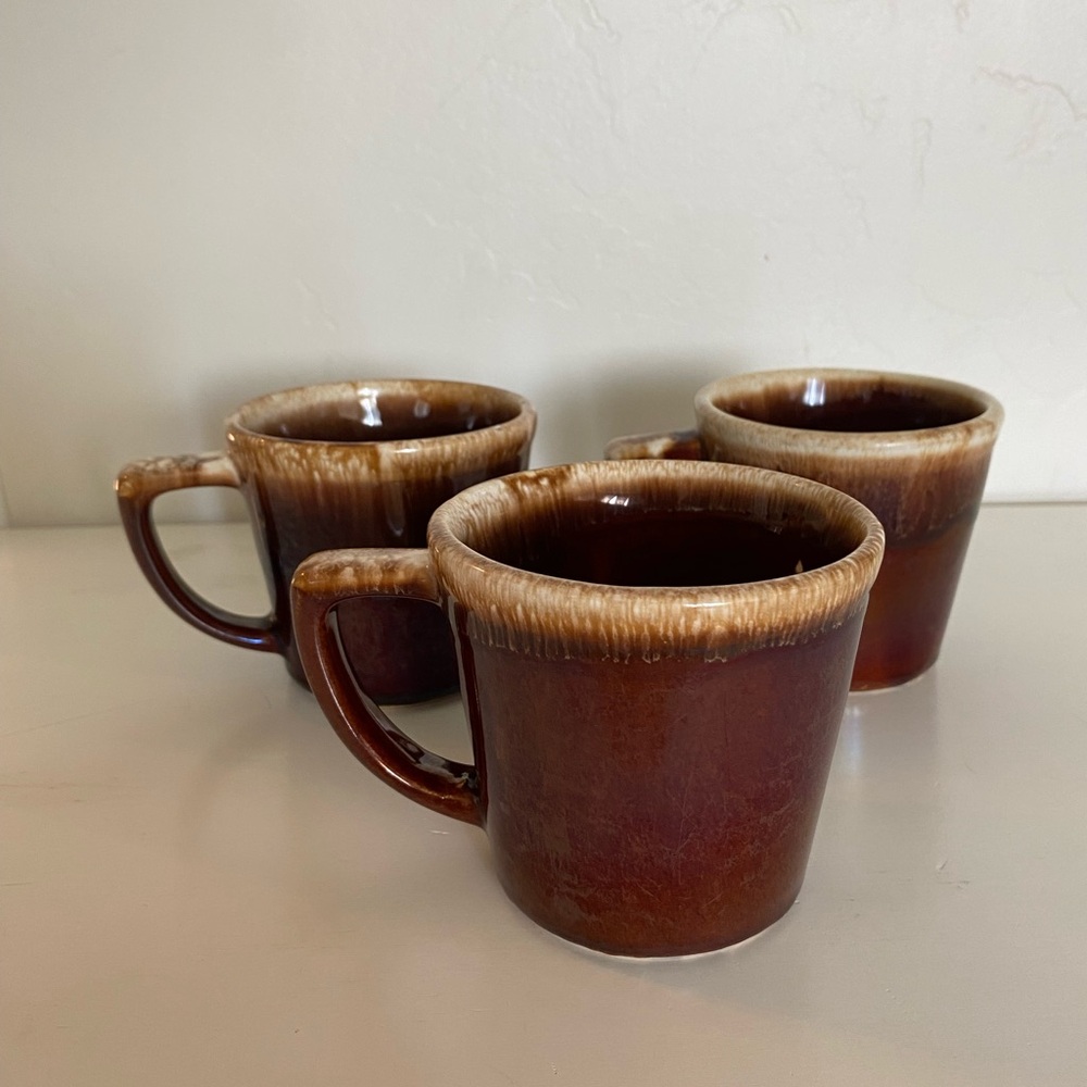 Vintage McCoy mug brown drip glaze 1960s MCM kitchen decor | coffee mug